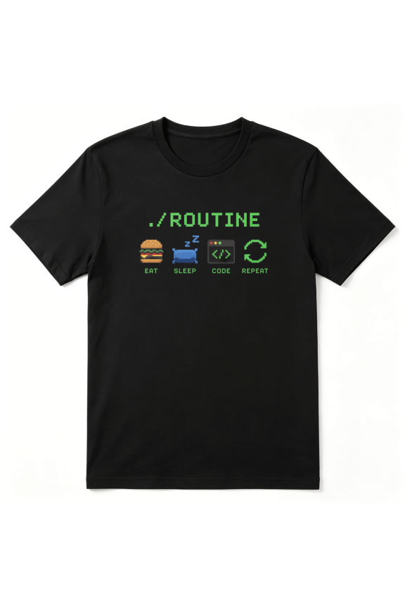 Eat Sleep Code Repeat Burger Pillow Code Icon Cool Graphic Tee For Men And Women, Coder Playful Cotton Short Sleeves T-Shirt