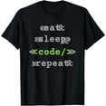 thumbnail image 1 of Eat Sleep Code Repeat - Coding Programmer Coder T-Shirt, 1 of 3