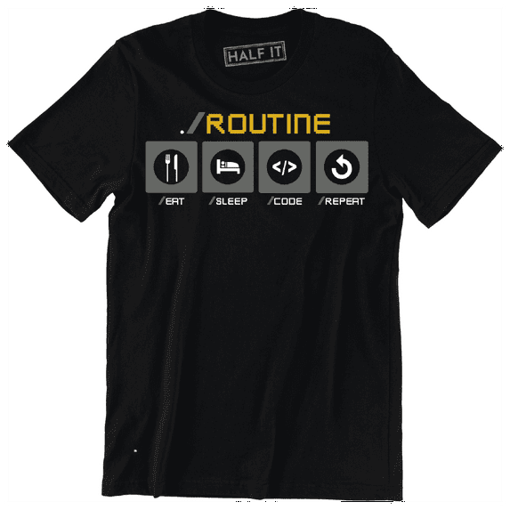 Eat Sleep Code Repeat Funny Routine Developer Men's T-Shirt
