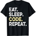 thumbnail image 1 of Eat Sleep Code Repeat - Funny Web Developer Gift T-Shirt, 1 of 4