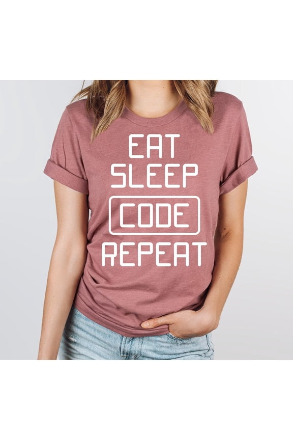 Eat Sleep Code Repeat Shirt, Coder Shirts, Programming Shirts, Computer Coding Shirts, Compute Programming Gifts, Developer Shirt All Size S-5Xl