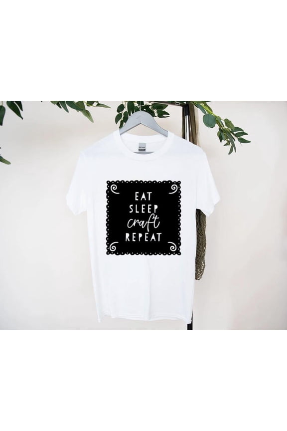 Eat Sleep Craft Repeat Handmade DIY Maker Creative Style T-Shirt, for men & women, up to size 5XL