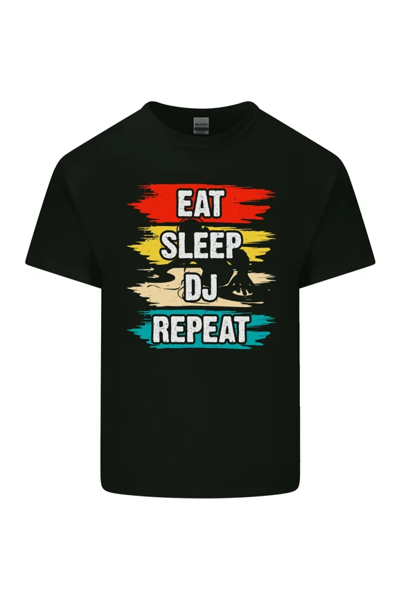 Eat Sleep DJ Repeat Funny DJing and Music and Slogan Unisex T-Shirt