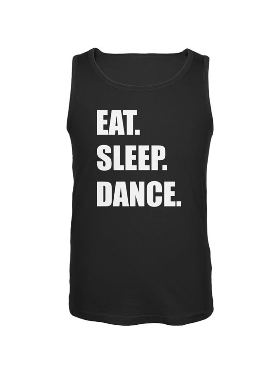 Eat Sleep Dance Black Adult Tank Top - Medium