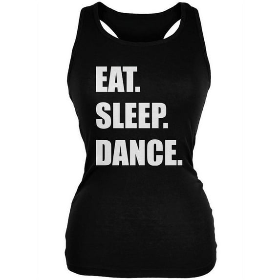 Eat Sleep Dance Black Juniors Soft Tank Top - Large