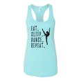 thumbnail image 1 of Eat Sleep Dance Repeat Ladies Racerback Tank Top-Cancun-medium, 1 of 4