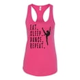 thumbnail image 1 of Eat Sleep Dance Repeat Ladies Racerback Tank Top-Raspberry-medium, 1 of 4