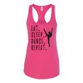 thumbnail image 1 of Eat Sleep Dance Repeat Ladies Racerback Tank Top-Raspberry-xxl, 1 of 4