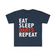 thumbnail image 1 of Eat Sleep Darts Repeat Unisex T-shirt S-3XL Darts Player Team, 1 of 2