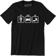 thumbnail image 1 of Eat Sleep Dig Repeat Miner Mini Art Men's Game Geek T-Shirt, 1 of 4
