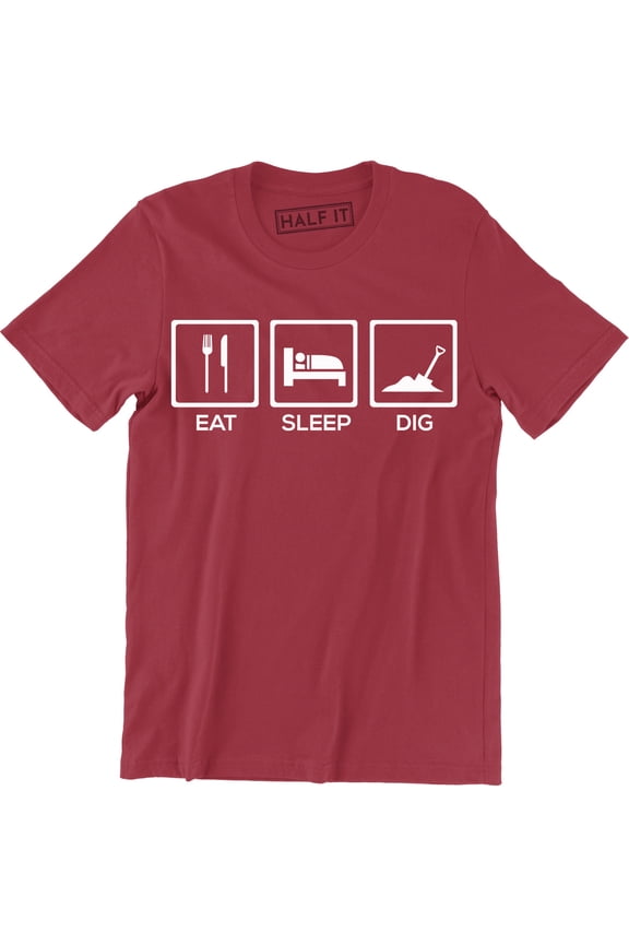 Eat Sleep Dig Repeat Miner Mini Art Men's T-Shirt