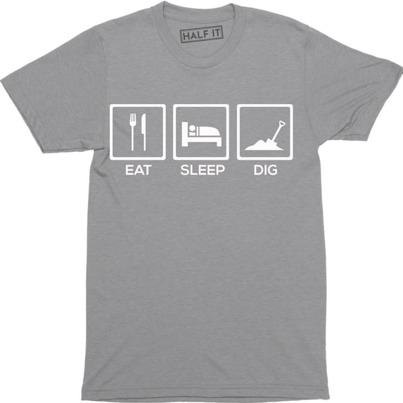 Eat Sleep Dig Repeat Miner Mini Art Men's T-Shirt