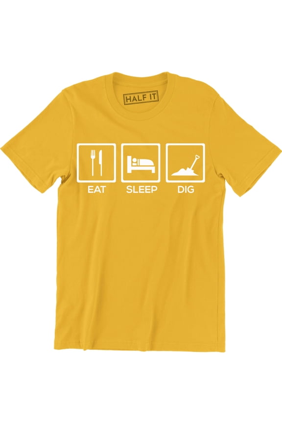 Eat Sleep Dig Repeat Miner Mini Art Men's T-Shirt