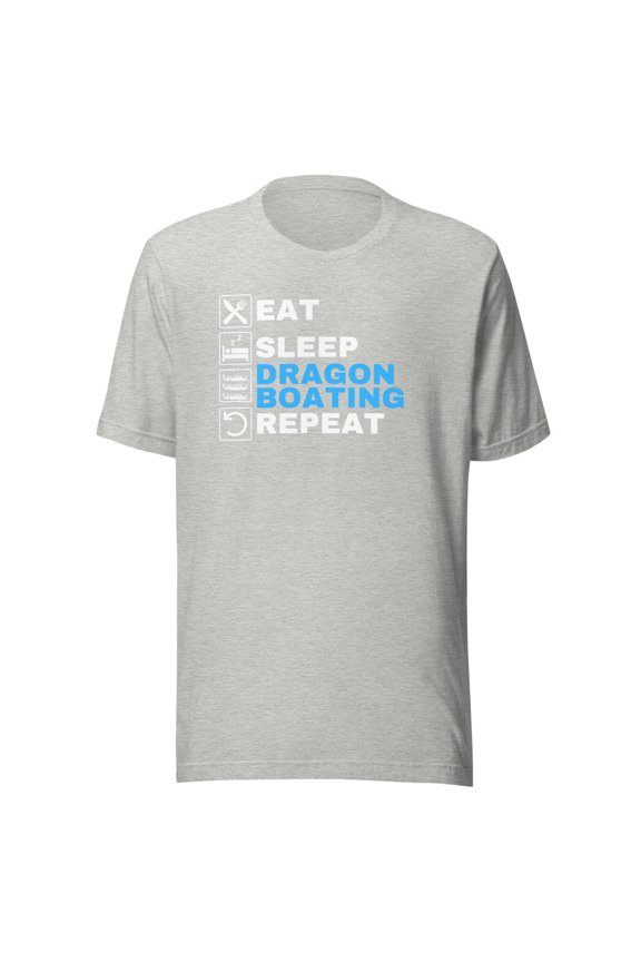 Eat Sleep Dragonboat Dragon Shirt, Unisex, Boat Festival Shirt, Dragon Boat Racing Shirt, Dragon Boat Crew, Dragonboating, Dragon Boat Fan (Athletic Heather, 3XL)