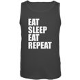 thumbnail image 1 of Eat Sleep Eat Repeat Funny Mens Tank Top Charcoal LG, 1 of 1