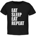 thumbnail image 1 of Eat Sleep Eat Repeat Funny Toddler T Shirt Black 4T, 1 of 1