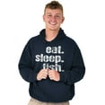 thumbnail image 1 of Eat Sleep Fish Fishermen's Life Funny Hoodie Sweatshirt Women Men Brisco Brands M, 1 of 6