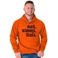 thumbnail image 1 of Eat Sleep Fish Fishermen's Life Funny Hoodie Sweatshirt Women Men Brisco Brands M, 1 of 6
