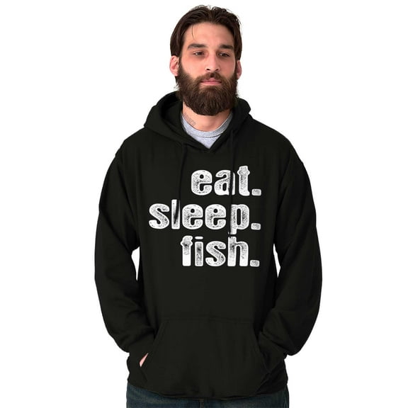 Eat Sleep Fish Fishermen's Life Funny Hoodie Sweatshirt Women Men Brisco Brands X