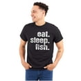 thumbnail image 1 of Eat Sleep Fish Fishermen's Life Funny Men's Graphic T Shirt Tees Brisco Brands L, 1 of 4