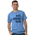 thumbnail image 1 of Eat Sleep Fish Fishermen's Life Funny Men's Graphic T Shirt Tees Brisco Brands S, 1 of 6