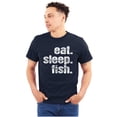 thumbnail image 1 of Eat Sleep Fish Fishermen's Life Funny Plus Size Crewneck Graphic Tee Shirt Brisco Brands 2X, 1 of 5