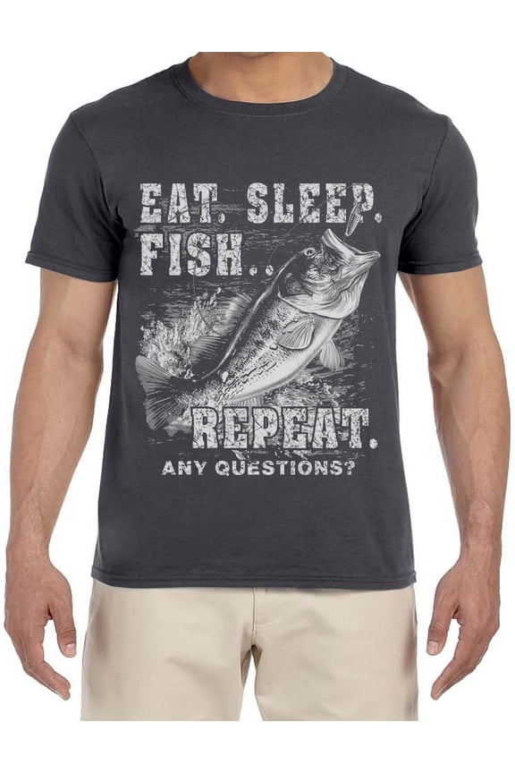 Eat Sleep Fish Funny Fishing Gifts T-shirt Mens Graphic Tee