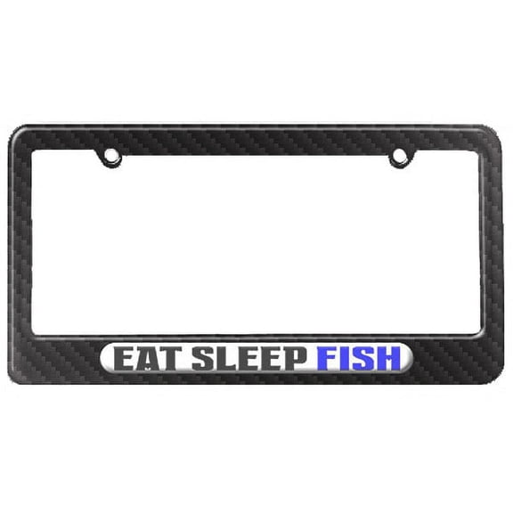 Eat Sleep Fish License Plate Frame