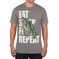 thumbnail image 1 of Eat Sleep Fish Repeat Crappie Mens Soft T Shirt Premium Heather SM, 1 of 1