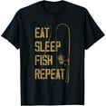 thumbnail image 1 of Eat Sleep Fish Repeat Fishing Lover Gift Idea Hunting Fish T-Shirt, 1 of 4