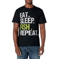 thumbnail image 1 of Eat Sleep Fish Repeat Shirt Fishing Fisherman Angling Gift T-Shirt, 1 of 4