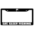 thumbnail image 1 of Eat, Sleep, Fishing Black Plastic License Plate Frame AMA, 1 of 1