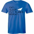 thumbnail image 1 of Eat - Sleep - Fly Funny Pilot Plane Xmas Birthday Gift Idea Mens T-Shirt, 1 of 4
