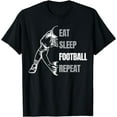 thumbnail image 1 of Eat Sleep Football Repeat American Sport Fan Player Men Boys T-Shirt, 1 of 4