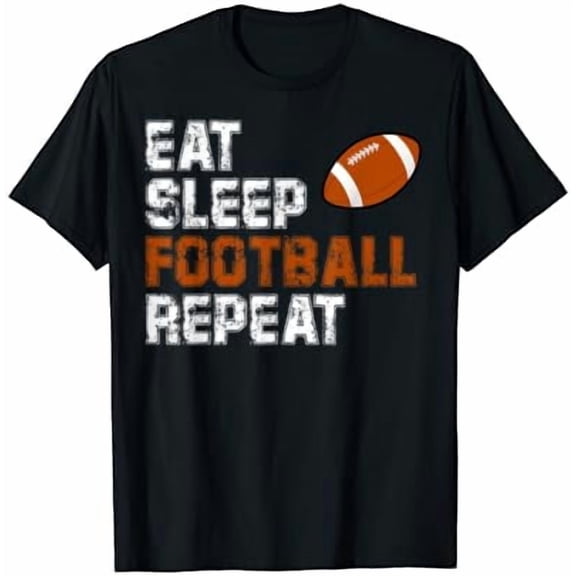 Eat Sleep Football Repeat Vintage Love Football T-Shirt