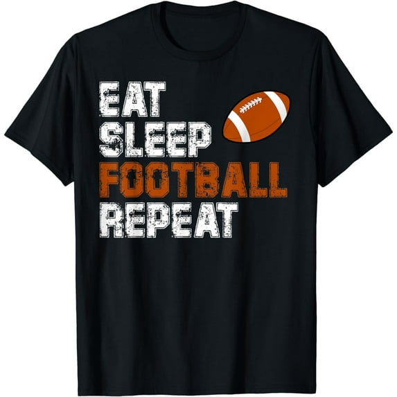 Eat Sleep Football Repeat Vintage Love Football T-Shirt