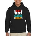 thumbnail image 1 of Eat Sleep Game And Repeat! Hoodie Men -GoatDeals Designs, Male 3X-Large, 1 of 4