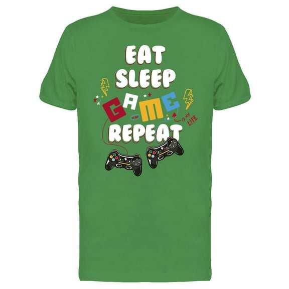 Eat, Sleep, Game And Repeat Tee Men's -Image by Shutterstock