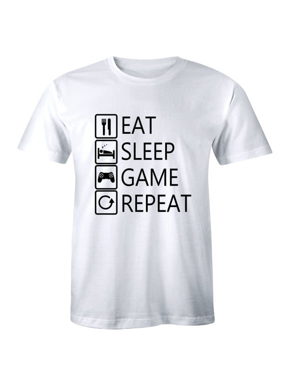 Eat Sleep Game Repeat Gamer Funny Men Gift Nerd Geek Games T-Shirt