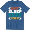 thumbnail image 1 of Eat Sleep Game Repeat Gamer Funny Nerd Geek TV Shows Men Gift T-Shirt, 1 of 4
