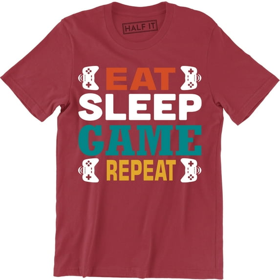 Eat Sleep Game Repeat Gamer Funny Nerd Geek TV Shows Men Gift T-Shirt