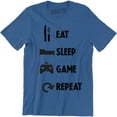 thumbnail image 1 of Eat Sleep Game Repeat Gamer Funny Routine Slogan Gaming Men's T-Shirt, 1 of 4