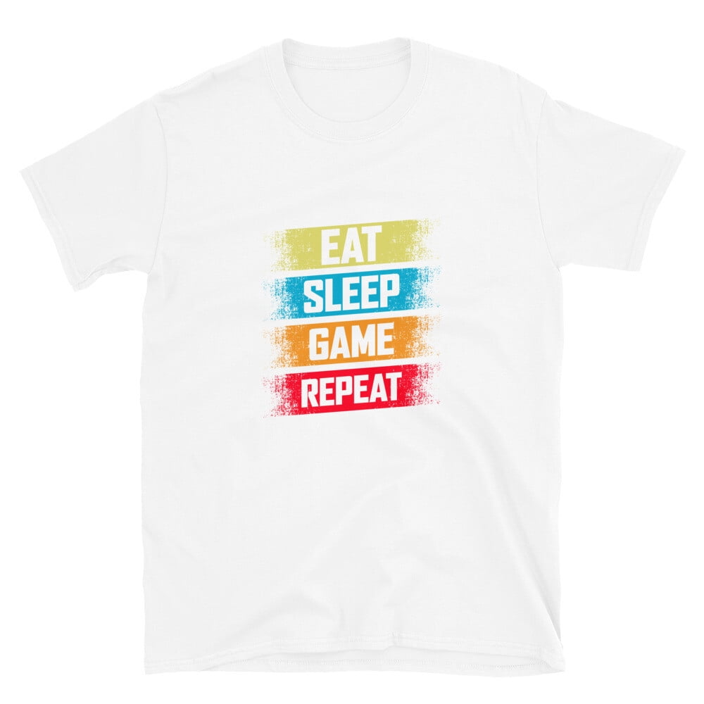 Eat Sleep Game Repeat Gamer Graphic Shirt - Walmart.com
