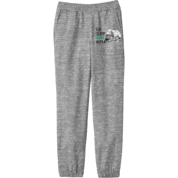 Eat Sleep Game Repeat Youth Heather Gray Jogger Pants-Small