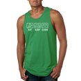 thumbnail image 1 of Eat Sleep Game Video Gamer Gift Fan Pop Culture Mens Graphic Tank Top, Kelly, Medium, 1 of 3