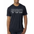thumbnail image 1 of Eat Sleep Game Video Gamer Gift Fan Pop Culture Mens Premium Tri Blend T-Shirt, Vintage Navy, Medium, 1 of 3