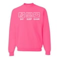 thumbnail image 1 of Eat Sleep Game Video Gamer Gift Fan Pop Culture Unisex Crewneck Graphic Sweatshirt, Neon Pink, 3XL, 1 of 3