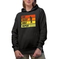 thumbnail image 1 of Eat, Sleep, Golf, Repeat Quote with a Golf Player, Golfing or Golfer Themed Merch Gift, Black Hooded Sweatshirt or Hoodie, 2XL, 1 of 5