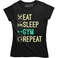 thumbnail image 1 of Eat Sleep Gym Repeat Funny Routine Every Day Workout Women T-Shirt, 1 of 4