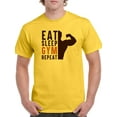 thumbnail image 1 of Eat. Sleep. Gym. Repeat! T-Shirt Men -Smartprints Designs, Male 4X-Large, 1 of 4